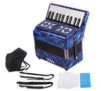 22 Keys 8 Bass Accordion, Hand Accordion for Beginners, Professional Accordion Musical Instruments Comes with Premium Reeds, and Adjustable Straps for Home Stage Performance
