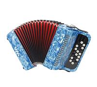 22 Keys 8 Bass Accordion Piano, Educational Musical Instrument, With Backpack Gig Bag And Shoulder Straps, For Beginners Students (Color : Natural)