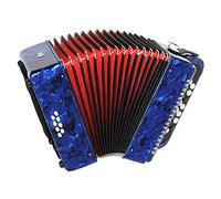 22 Keys 8 Bass Professional Accordion, With Strap And Accordion Backpack, Solo And Ensemble, Musical Instrument For Home And Classroom (Color : Blue)