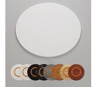 22" Lazy Susan Wooden Turntable Tray Large Rotating Serving Tray for Dining Round Table Carousel Perfect for Home Entertaining (White 55 cm)