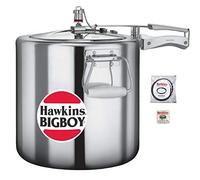 22 Litre Hawkins Big Boy Aluminium Pressure Cooker - Bundle with LSL Cookbook