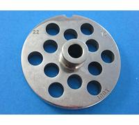 #22 Meat Grinder Plates with Hubs - Cozzini Cutlery Imports - Choose Your Size (1/2 in. - 12mm - Sausage Grind)