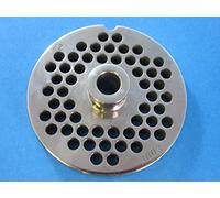 #22 Meat Grinder Plates with Hubs - Cozzini Cutlery Imports - Choose Your Size (1/4 in. - 6mm - Large Burger Grind)