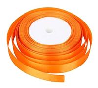 22 Meters Satin Ribbon 10mm (Orange) for Gifts Wrap Sew Party, Decorations Events Dress Wedding Christmas Crafts, Bows Car, Floral Balloons DIY, Bouquets, Cake