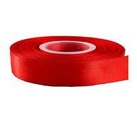 22 Meters Satin Ribbon 10mm (Red) Double Sided for Gifts Wrap, Sew, Party, Decorations, Crafts, Events, Dress, Bows and Much More