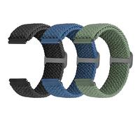22 mm Braided Bracelet Compatible with Samsung Galaxy Watch 3 45 mm/Galaxy Watch 46 mm/Gear S3 Frontier/Garmin Venu 3/2/Vivoactive 4/Forerunner 570 (47 mm)/Amazfit Bip 6/5/GTR 4/3/2/Balance Women Men