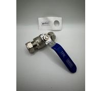 22 mm Lever Ball Valve with Blue Handle, WRAS Approved, Compression Ends