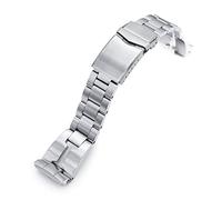 22 mm Retro Shaver Blade Watch Strap for Seiko New Turtles Srp777, Brushed V Clasp, silver, L, Classic