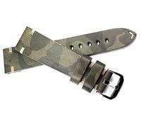 22 mm RIOS1931 handmade leather strap, 22 mm or 18 mm handmade strap, Germany, vintage, retro look, quality strap, camouflage, military, infantry StylBS