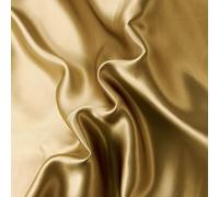 22 Momme 100% Mulberry Silk Fabirc 114cm Wide by 1 Metre Charmeuse Fabric Silk for Dress,Lining,Craft,Wedding(Champagne Gold)