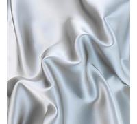 22 Momme 100% Mulberry Silk Fabirc 114cm Wide by 1 Metre Charmeuse Fabric Silk for Dress,Lining,Craft,Wedding(Silver)