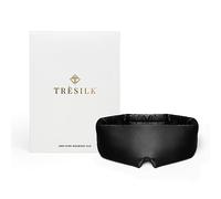 22 Momme 100% Mulberry Silk Luxury Eye Mask for Sleeping Naturally Hypoallergenic Both Sides Silk Light-Blocking for Women and Men Adjustable Strap for Comfort TRÈSILK - Black