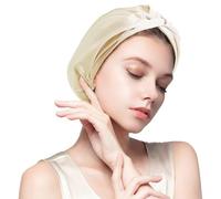 22 Momme 100% Pure Mulberry Silk Bonnet for Sleeping,Double Layer Natural Silk Hair Bonnet for Women Hair Care,Sleep Cap with Elastic Stay On Head