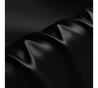 22 Momme Black 100% Pure Silk Fabric Solid Color Charmeuse Fabrics by The Pre-Cut 1 Yard for Dressing Sewing Crafting DIY Projects Width 44 inch