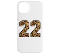 22 Number Leopard Twenty-Two Team Sports Varsity Matching Case for iPhone 14 Plus