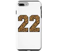22 Number Leopard Twenty-Two Team Sports Varsity Matching Case for iPhone 7 Plus/8 Plus