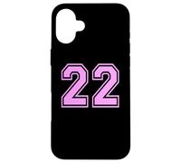 22 Number Twenty-Two Sports Varsity College Girl Matching Case for iPhone 16 Plus