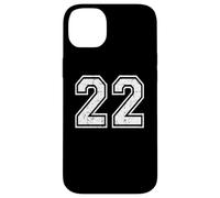 22 Number Twenty-Two Team Sports Grunge Varsity Matching Case for iPhone 14 Plus
