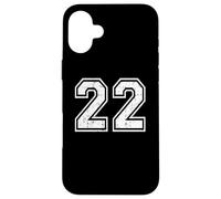 22 Number Twenty-Two Team Sports Grunge Varsity Matching Case for iPhone 16 Plus