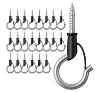 22-Pack 304Stainless Steel Q-Hanger Hook, Indoor and Outdoor Hooks Home Christmas Lights Hanger Hooks with Screw for Garage New Year Party Outdoor Easy Release Wire and Fairy Led Lights