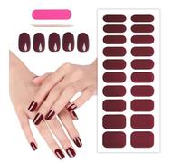 22-Pack Brown Semi-Cured Gel Wraps - Salon-Quality Polish Stickers for Professional Manicures, Easy Apply Full Coverage Design, Durable DIY Enhancement Kit
