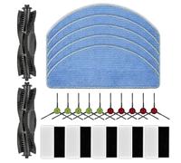 (22 Pack) G8000 MAX Replacement Parts Compatible with Tikom G8000 MAX Robot Vacuum Cleaner, 2 Roller Brushes, 10 Side Brushes, 5 HEPA Filters, 5 Mop Pads, Accessories Kit