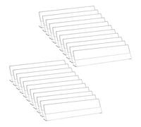 22 Pack Name Plate for Desk, Clear Sturdy L-Shape Acrylic Sign Holder 8.1x2.2in Name Plate with Protective Film for Office, Conference, Table Display.