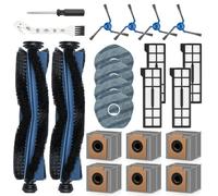 22 Pack Replacement Accessories for eufy X10 Pro Omni Robot Vacuum Cleaner, 2 Mainbrush 4 Filter 6 Dust Bag 4 Mop Pads 4 Sidebrush 1 Cleaning Brush 1 Screwdriver