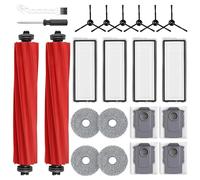 22 Pack Replacement Accessories for Roborock Qrevo S/Qrevo Pro/Qrevo Plus/Qrevo MaxV【Not for Qrevo】Robot Vacuum, 2 Mainbrush 4 Filter 4 Dust Bags 4 Mop Pads 6 Sidebrush 1 Cleaning Brush 1 Screwdriver