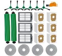 22 Pcs Accessories Kit For iRobot Roomba Plus 505/405 Combo Robot Vacuum, 2 Roller Brush, 4 Mop Pads, 3 Hepa Filters, 6 Side Brush, 6 Vacuum Bags Replacement Parts