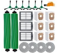 22 Pcs Accessories Kit For iRobot Roomba Plus 505/405 Combo Robot Vacuum, 2 Roller Brush, 4 Mop Pads, 3 Hepa Filters, 6 Side Brush, 6 Vacuum Bags Replacement Parts