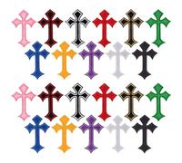 22 Pcs Cross Decorative Iron On Faith Religious Embroidery Patches for Clothes, Jeans, Shirt, Hat, Jacket
