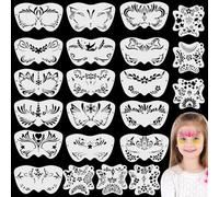 22 Pcs Face Painting Stencils Animals for Festival, Unisex Makeup Stencils for Face, Face Paint Templates for Kids Adults
