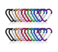 22 Pcs Heart Carabiner, Keyring Clip, Carabiner Clip Heart, Colourful Carabiner Hook, for Outdoor Traveling Walking, Camping, Fishing，Backpack Dog Leash Fishing Camping Awning