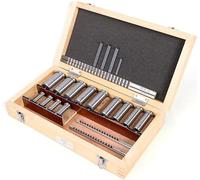 22 Pcs Keyway Broach Set In Fitted Box, Industrial Keyway Broach Kit,Tools Metric Size Broaching Cutter Collared Bushing Shim Set W/4 Pcs Broach & 13 Collared Bushing 5 Gaskets