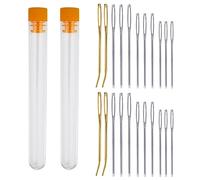 22 Pcs Large-Eye Blunt Needles Stainless Steel Yarn Darning Needle Hand Sewing Knitting Needles Wool Needle for Crochet Projects