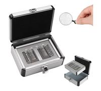 22 Pcs Optical Trial Lens Set, 36mm Glass Lenses with Wider Spacing, Aluminium Box for Visual Acuity Testing