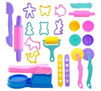 22 Pcs Playdough Set, Play Dough Tools & Accessories for Kids, Safe & Durable Clay Toys for Preschool Learning, Kneading Tool Plasticine Kneading Accessories, Arts & Crafts Gift for Toddlers