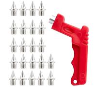 22 Pcs Track Shoe Spike Set - 7mm Length/5mm Diameter Metal Pins with Wrench (Competition-Grade Replacements for Sprinting 100-400m, Rubber Track Compatible)