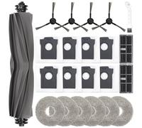 22 Piece Accessory Set for Dreame L10s Ultra Gen 2/L10s Pro Ultra Heat/Mova E30 Ultra/X30 Ultra, 1 Main Brush, 8 Dust Bags, 6 Mop Pads, 2 Filters, 4 Side Brushes, 1 Cleaning Brush