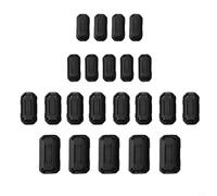 22-Piece Anti-Interference Snap-On Ferrite Core Choke Clips for EMC Suppression - Nickel-Zinc Ferrite Cable Filters, Inner Diameters