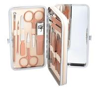 22 Piece Rose Gold Stainless Steel Nail Clipper Set Manicure Kit with Nail Clippers ()