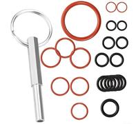 22-Piece Silicone O-Ring Set with Oval Head Key for J Coffee Machine, Heat Resistant Sealing Rings Made of Wear-resistant Material for Repair and Maintenance of C E for Ena F S Z X For