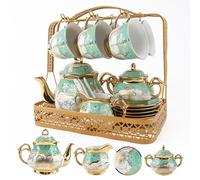 22 Piece Teapots & Coffee Pots for Home or Office, Coffee Cup Suitable for 6 People, Enjoy Hot Drinks, Afternoon Tea Set, Suitable for Family Restaurants, Birthdays, Garden Party