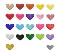 22 Pieces Heart Iron on Patches DIY Printing Badge Patches for Bag Shoes T Shirt