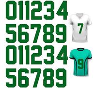 22 Pieces Iron on Numbers T-Shirt Heat Transfer Numbers 0 to 9 Jersey Numbers Soft Flock Iron-on Numbers for Team Uniform Sports T-Shirt Football Basketball Baseball (8 Inch, Green)
