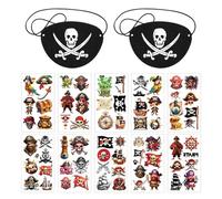 22 Pieces Of Fierce Pirate Tattoo Stickers, Holiday Props, Party Masks, Children'S Tattoo Stickers, Reward Lottery Gifts.