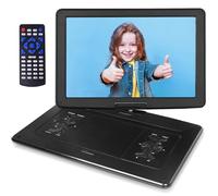 22" Portable DVD Player with 16'' Large 16:9 LCD Swivel Screen,HD TV Game Players, Support 1080P Video, SD Card/USB/AV-in/AV-Out,MP4, Sync Screen