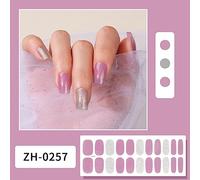 22 Sticker Semi Cured Gel Polish Strips Gel Full Wraps Strips Gel Stickers LED Lamp Required Wrap