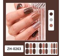 22 Sticker Semi Cured Gel Polish Strips Gel Full Wraps Strips Gel Stickers LED Lamp Required Wrap